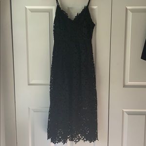 ASTR the label lace midi black dress